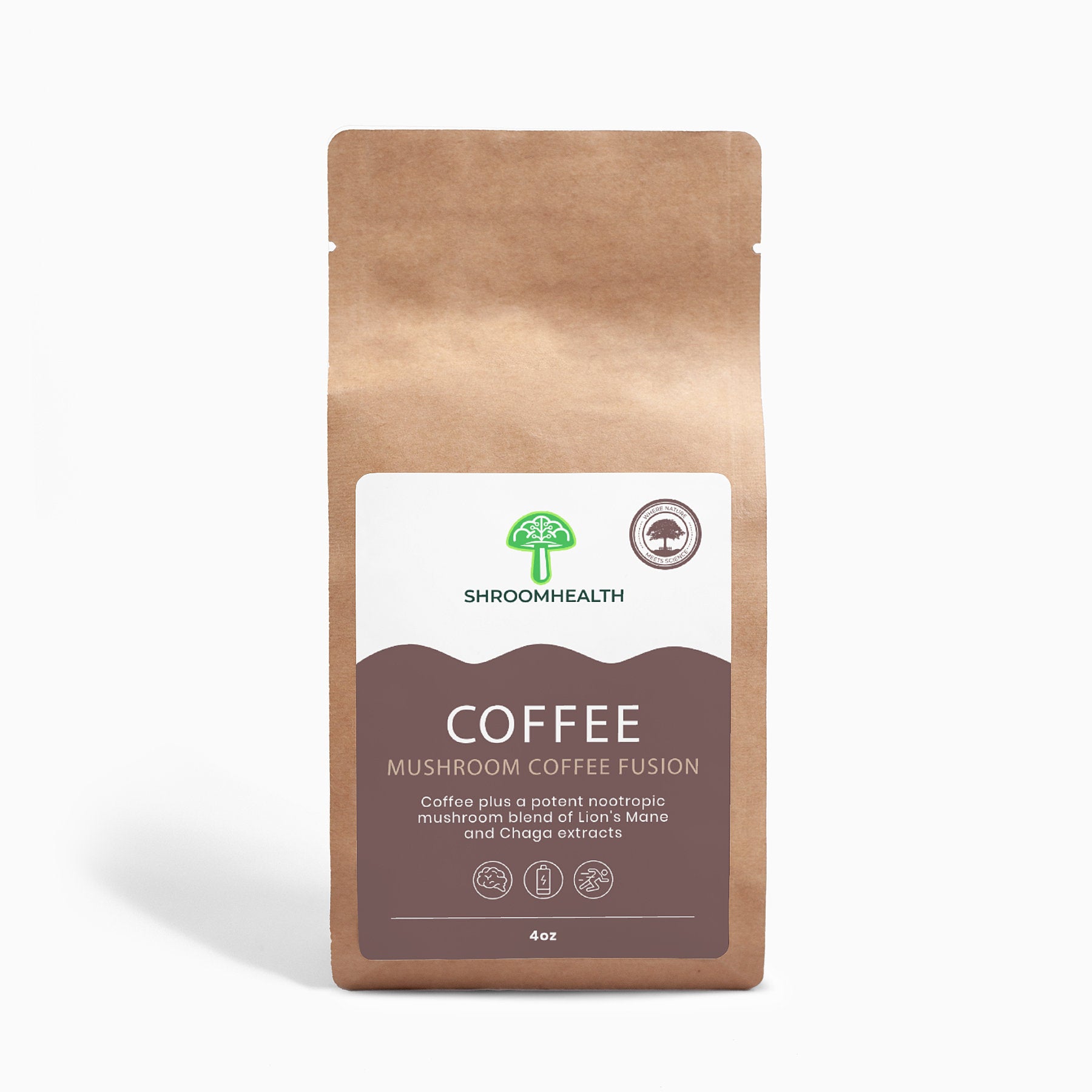 Mushroom Coffee Fusion - Lion’s Mane & Chaga 4oz - ShroomHealth