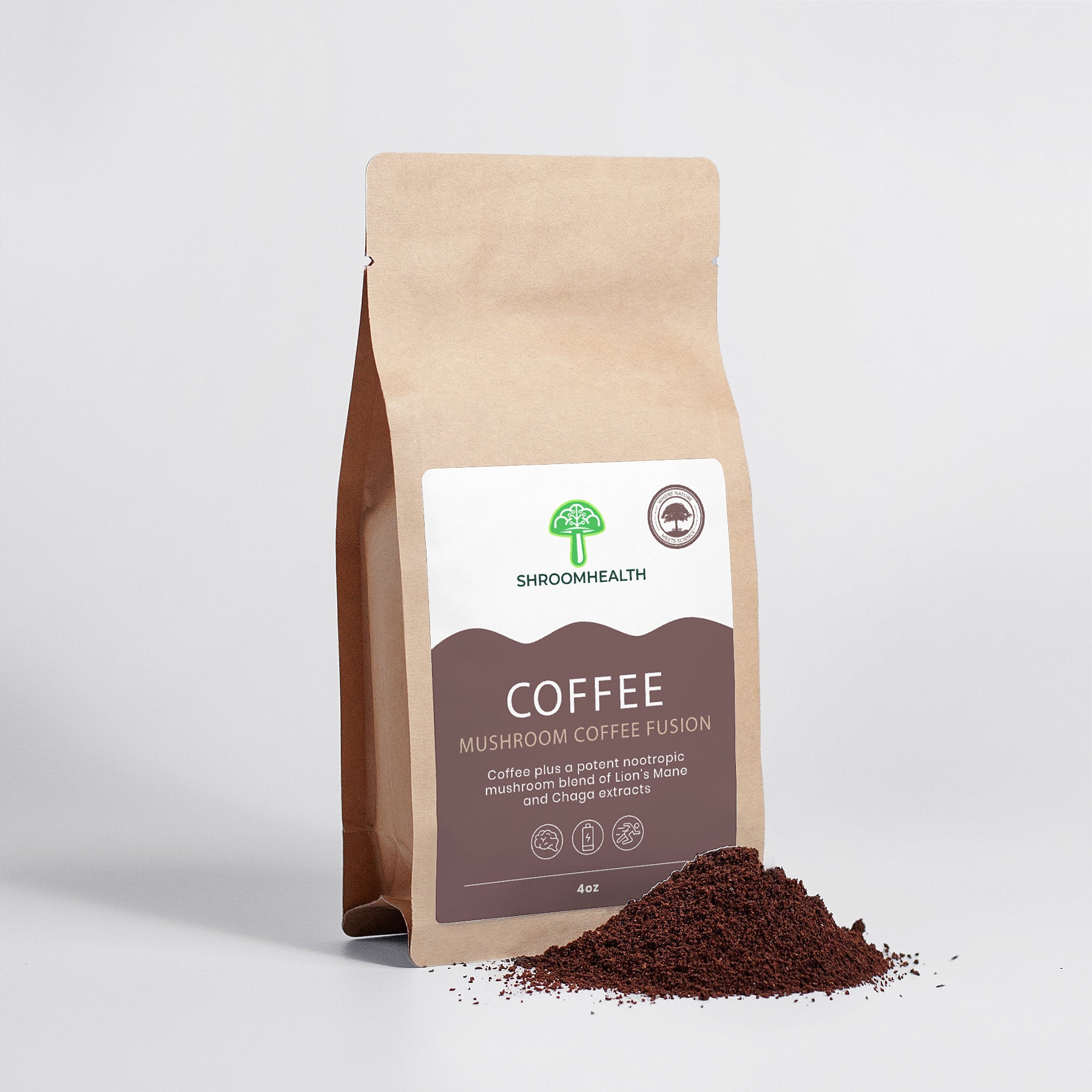 Mushroom Coffee Fusion - Lion’s Mane & Chaga 4oz - ShroomHealth